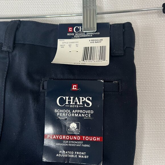 Chaps NWT - Boys - Approved School Wear Pants Navy Size 6 Regular - 057 - Picture 3 of 7